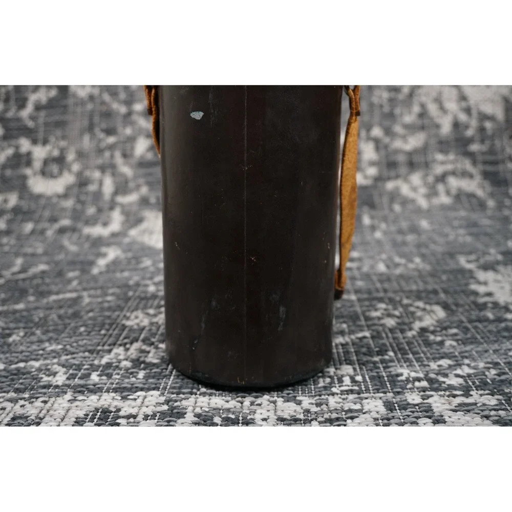 Nikon Nikkor F Brown Leather Hard Lens Case 5 1/4 x‎ 3 1/2 Inch Vintage V29